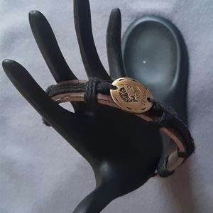 Pisces Unisex Bracelet Leather Pull String